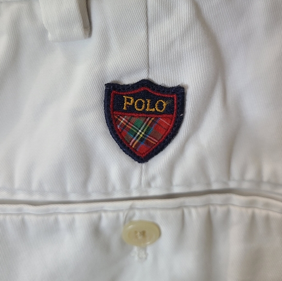 Polo Ralph Lauren 9" Relaxed Fit Pleated Twill Short in White Sz 34 - Picture 8 of 13